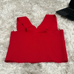 Red bandage crop top xs